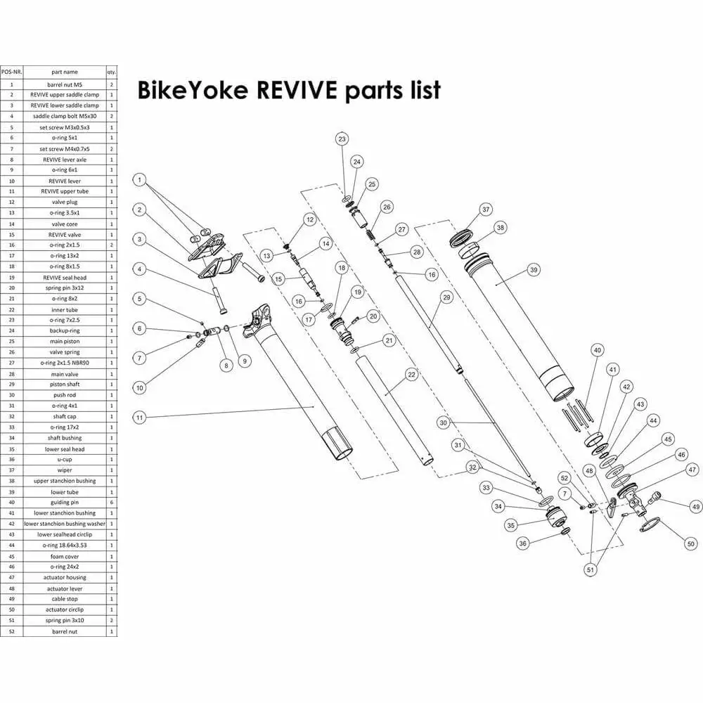 BikeYoke Revive Small Parts