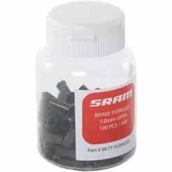SRAM Pitstop Brake Outer Cap Ferrules - 5.0mm - Black - 100 Pack
