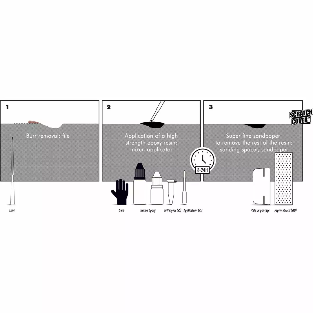 Parts Sendhit Fork Stanchion Scratch Repair Kit 2 Parts Sendhit Fork Stanchion Scratch Repair Kit